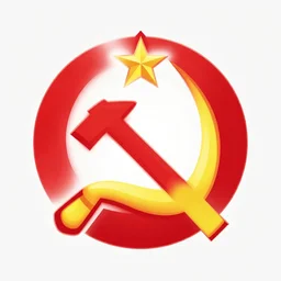 Soviet logo, flat art, vector design