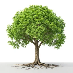the photograph of a tree that instead of leaves has brains and the veins are branched towards the ground