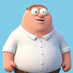disney pixar peter griffin wearing a white button up shirt, detailed, concept artwork, 3 d render official art, cartoony, disney, hq, artstation hd, pixar,