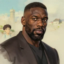 idris elba, portrait shinkai makoto studio ghibli studio key hideaki anno sakimichan stanley artgerm lau rossdraws james jean marc simonetti elegant highly detailed digital painting artstation pixiv