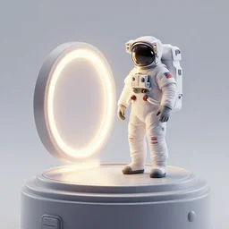 an astronaut standing next to a glowing portal on the top of an aztec pyramid, photorealistic, ultra high resolution, ultra detailed, 8 k, hill, pop art