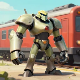 metroid with train for limbs