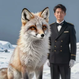 elegant anthropomorphic arctic fox butler!!! by artgerm, victo ngai, ryohei hase, artstation, highly detailed digital painting, smooth, global illumination, fantasy art by greg rutkowsky, karl spitzweg