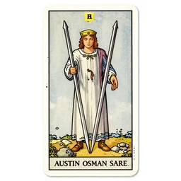 two of swords tarot card by austin osman spare