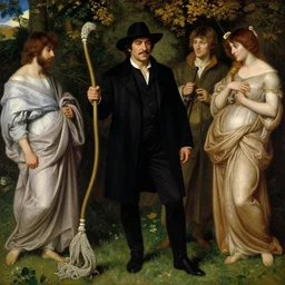 a beautiful painting of danny trejo with a mop by john everett millais and dante gabriel rossetti and john collier and john william waterhouse, preraphaelite, detailed, trending on artstation, hd, masterpiece
