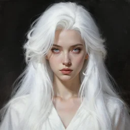 Albedo Woman in White, detailed, centered, digital painting, artstation, concept art, donato giancola, Joseph Christian Leyendecker, WLOP, Boris Vallejo, Breathtaking, 8k resolution, extremely detailed, beautiful, establishing shot, artistic, hyperrealistic, beautiful face, octane render, cinematic lighting, dramatic lighting, masterpiece