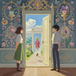 a surreal painting by willem claesz heda and makoto shinkai of a doorway to pure imagination, intricate, elegant, masterpiece, trending on artstation, extremely detailed, dreamscape, fantasy, magical