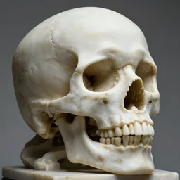 skull, marble statue, highly detailed, 4 k