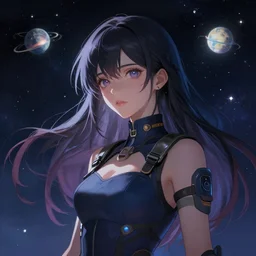 best of art station, stunning girl, space theme