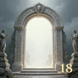 2018 photograph of mystical sacred portal to Baphomet's realm, magical realism style, award-winning photo