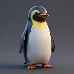 a cyber penguin in fallout 4, an ambient occlusion render by derf, polycount contest winner, cobra, rendered in maya, ambient occlusion, daz 3 d