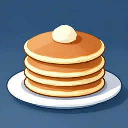 Space themed pancake stack on a plate, seen from the side, digital art