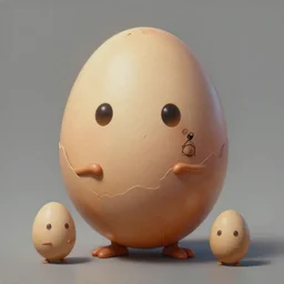 concept art of anthropomorphized egg, highly detailed painting by dustin nguyen, akihiko yoshida, greg tocchini, 4 k, trending on artstation, 8 k