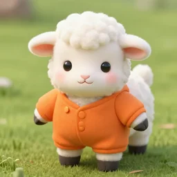 cute little sheep using orange inmate clothes