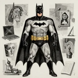 Batman in the style of picasso