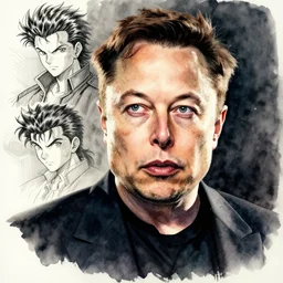 portrait, Elon Musk, watercolor, dramatic lighting, cinematic, establishing shot, extremly high detail, foto realistic, cinematic lighting, pen and ink, intricate line drawings, by Yoshitaka Amano, Ruan Jia, Kentaro Miura, Artgerm, post processed, concept art, artstation, matte painting, style by eddie mendoza, raphael lacoste, alex ross
