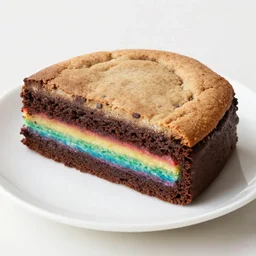 reddit.com/r/foodporn double rainbow brownie chocolate cookie cake