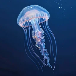 jellyfish, blue tones, underwater, 360, highly detailed, digital painting, artstation, concept art, smooth, sharp focus, illustration, art by greg rutkowski and alphonse mucha
