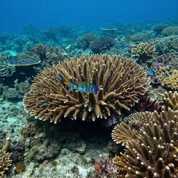 underwater coral bed