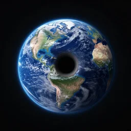 Earth were sucked into a black hole, 4k, HDR