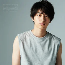 japanese model in sleeveless t - shirt, magazine shoot photograph