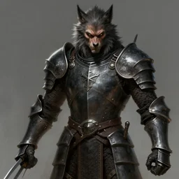 portrait, werewolf man, wearing a dark heavy plate armor, wielding, sharp claws, rpg game, main character, detailed, digital painting, artstation, sharp focus, illustration, artgerm, tomasz alen kopera, peter mohrbacher, donato giancola, joseph christian leyendecker, wlop, frank frazetta