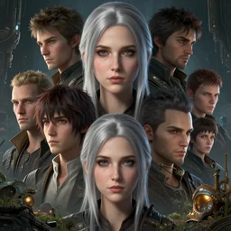 symmetry! a detailed close up sci - fi portrait of a young woman with silver hair, unreal engine, fantasy art by greg rutkowski, loish, rhads, ferdinand knab, makoto shinkai and lois van baarle, ilya kuvshinov, rossdraws, tom bagshaw, caustic lighting, detailed and intricate environment