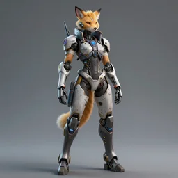 a full body character portrait of female furry combat android in the style of cyberpunk in the style of syd mead trending on artstation deviantart pinterest detailed realistic hd 8 k high resolution