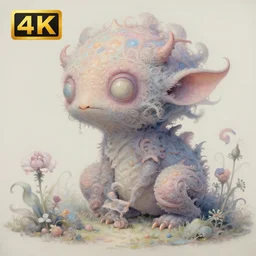 breathtaking delicate detailed concept art painting creature, by hsiao - ron cheng, bizarre compositions, exquisite detail, pastel colors, 8 k