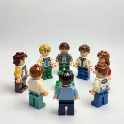 a still scene from stranger things made of lego. high quality, good light,