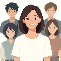 a woman smiling, clean cel shaded, vector art. shutterstock. behance hd by lois van baarle, artgerm, helen huang, by makoto shinkai and ilya kuvshinov, rossdraws, illustration,