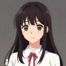 anime girl, ascii art