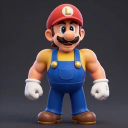 Muscular Luigi , digital art , trending on artstation , Hyperdetailed , CGSociety
