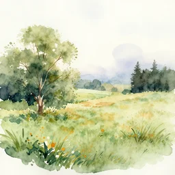 watercolor painting landscape