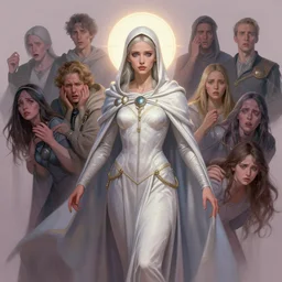 dynamic concept art by thomas blackshear, imogen poots as neo - gothic templar, holy halo, matte painting, extremely emotional, pastel colours, realistic shaded lighting poster by hsiao ron chen, artgerm, lawren harris, eve ventrue, magali villeneuve, jeremy lipkin, rob rey, christophe vacher