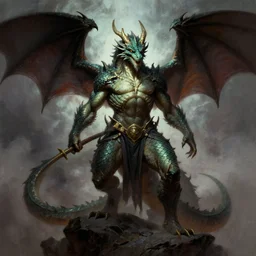 Dragon Pope by Frank Frazetta. Digital Art. HQ. Trending on Artstation. Dramatic lighting