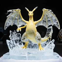 ice sculpture of the pokemon zapdos