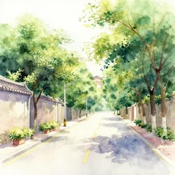 nanshan road summer watercolor pen light color on artstation