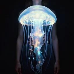 a luminous jelly fish armor. soft. fragile. by ray caesar. by louise dahl - wolfe. by andrea kowch. surreal photography