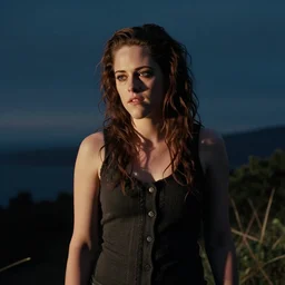 film still of Kristen Stewart as Junko Enoshima