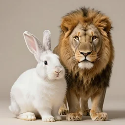 a cross between a rabbit and a lion, rabbit - lion, cute photograph, f / 1 6, 3 5 mm, award - winning photography, soft lighting