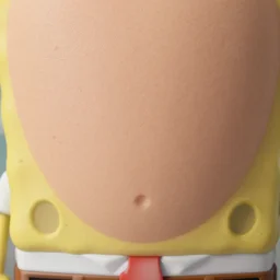 ultrarealistic spongebob with fine skin details, pores, and vellus hairs