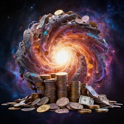 greatest transfer of wealth to the rich in history, digital art, deepdream cosmic, 3 d high definition, trending on artstation, photorealistic, high resolution, 8 k, octane, hyper detailed, trending on deviantart highly detailed and intricate, sharp focus, photography, unreal engine
