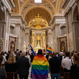 pride parade in the sistine chapel