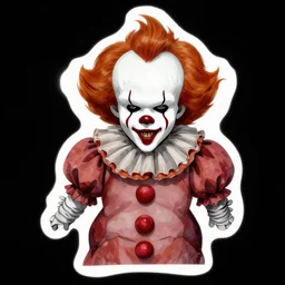 pennywise sticker, illustration