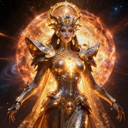 portrait of the powerful queen of the solar system in the style of h. r. giger. glowing, ornate and intricate, stunning, dynamic lighting, complex and detailed.