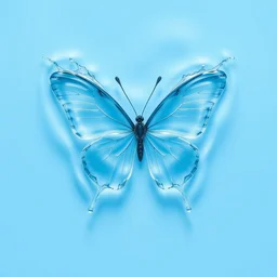 water splash shaped like a butterfly, bright, mariposa blue water background, drop, transparent, abstract, aqua, clean, isolated, liquid