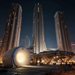 a beautiful scifi movie shot of Las Vegas at night with massive brutalist industrial military modern cathedral buildings and mri machines art, star wars, unreal engine, Artstation massive aircraft carrier towers futuristic gothic cathedral architecture with hangar bays maschinen krieger, ilm, beeple, star citizen halo, mass effect, starship troopers, elysium