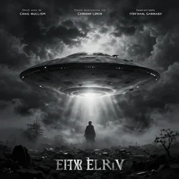 epic cinematic concept art of an ufo during an giant, cloudy, foggy, storm, night setting. realistic shaded lighting poster by craig mullism, jeremy lipkin and michael garmash, radiant light, detailed and intricate environment, digital art, trending on art station kvlt by peder balke by peder balke by guido crepax by norman bluhm mystic high contrast monochromatic noir