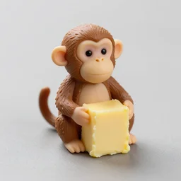 a small monkey statue made of butter